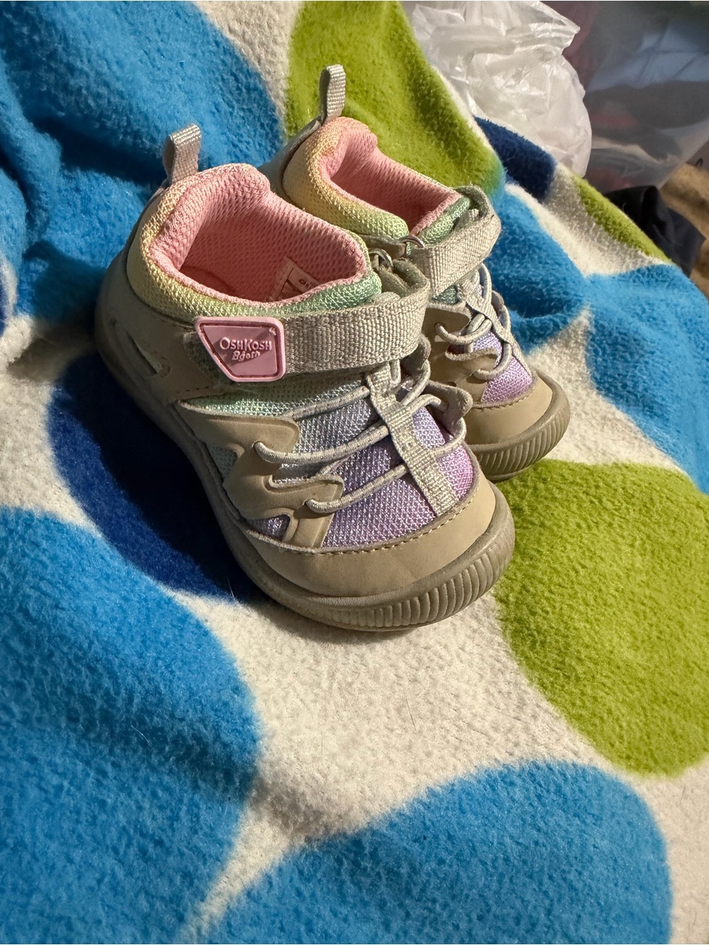OshKosh B'gosh Pastel Pink, Lavender & Mint Toddler Sneakers